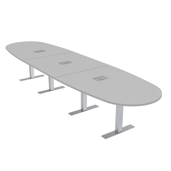 45 in W, 165.75 in L, 29 in H, Engineered Wood Top, Grey